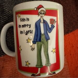 Whimsical Holiday Mug with Santa Design